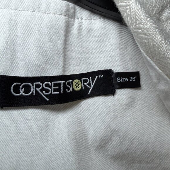 NWT CORSET STORY Steampunk Double Breasted Corset Jacket Ivory Sz 26" - Picture 13 of 16